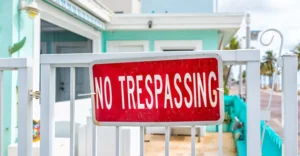 trespassing california